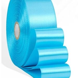 *(5 Yards of TurquoiseDouble Face Satin Ribbon 2.5 Inches Wide)*